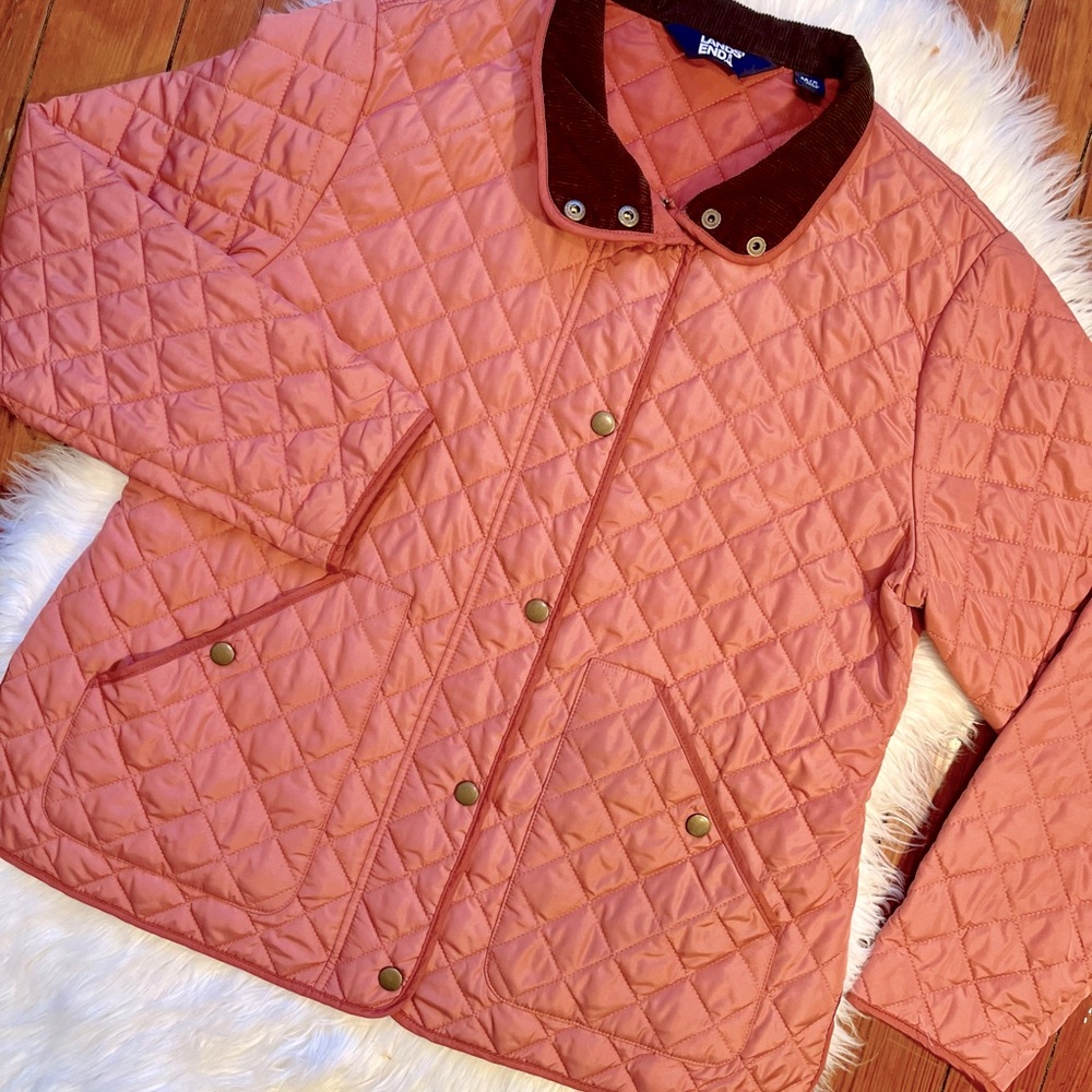 Adorable Lands End Quilted Barn Style Jacket 🎀